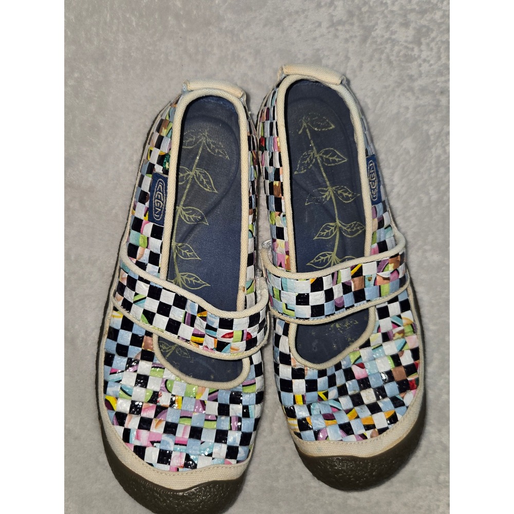 KEEN Mary Jane‎ Woven Checkerboard Multicolor Flats Shoes 5389-WRRE Womens 8